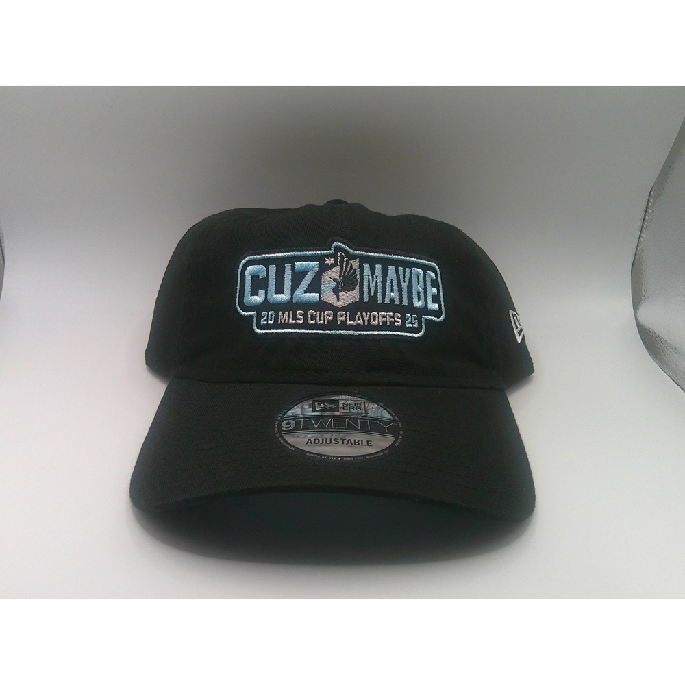 New Era 9TWENTY MLS Cup Playoffs 2020 Cuz Maybe Hat Black Adjustable Cap NWT